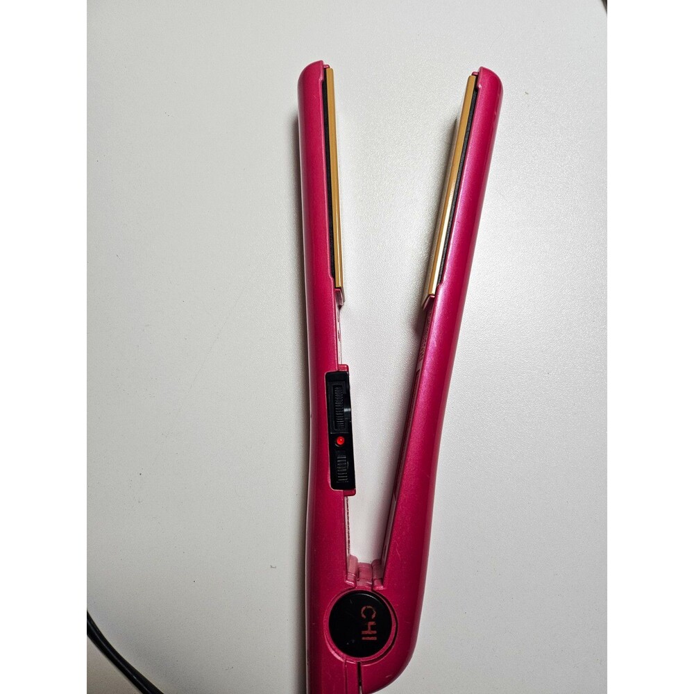 CHI Pink Ceramic 1 in Flat Iron Hair Straightener w/ Indicator Light